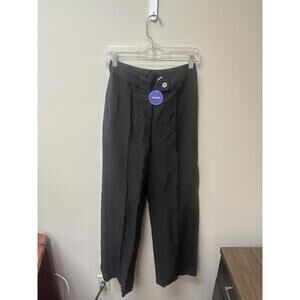 Women's Overlap Waist Seam Front Palazzo Wide Leg High Waist Long Pants
